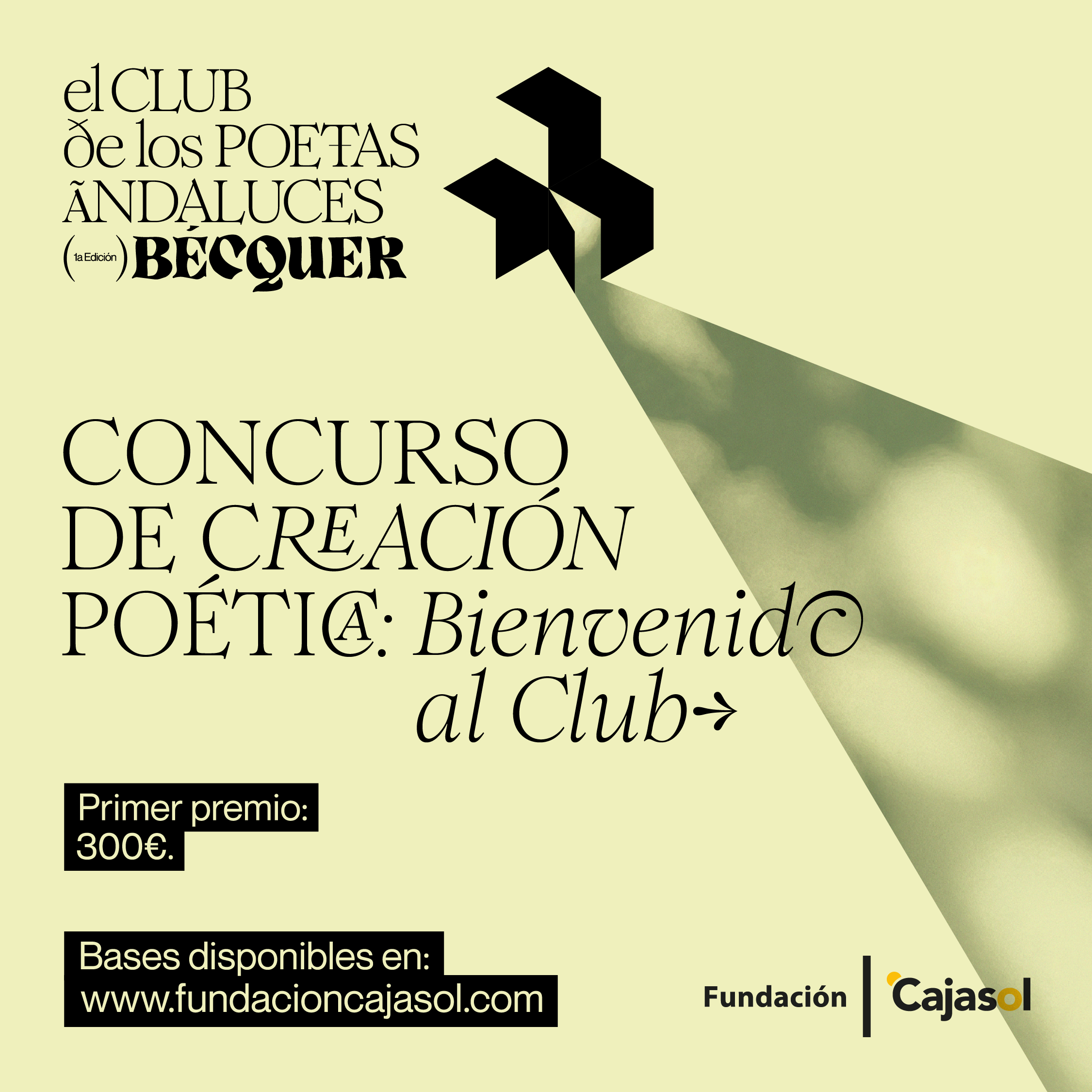 Cartel del concurso Bienvenido al Club — Concurso de Creación Poética